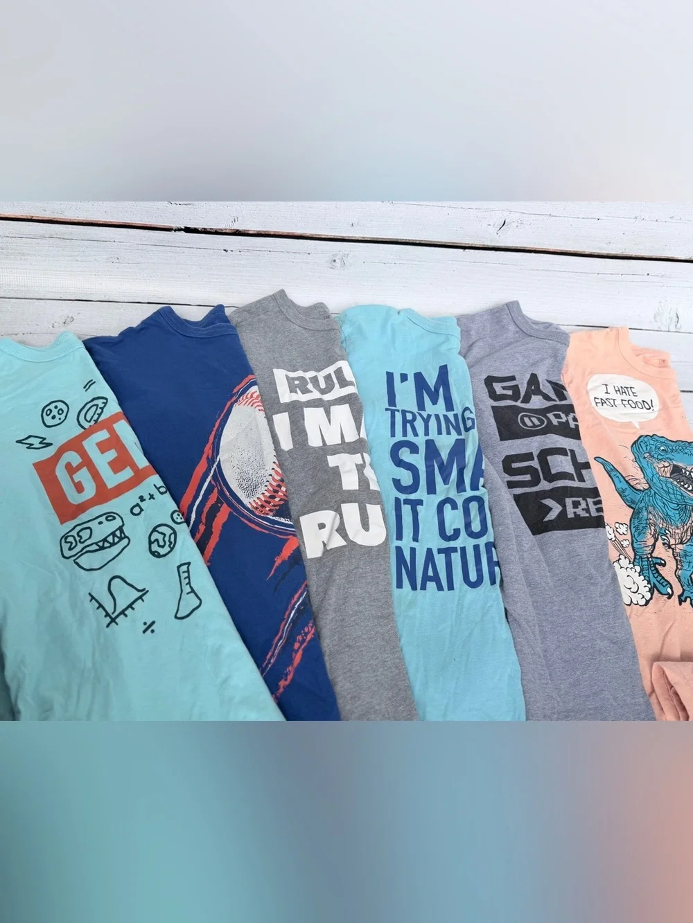 Boys' Short Sleeve Graphic Tees - 6 total- youth large